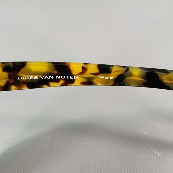 DRIES VAN NOTEN Black Beige Tortoiseshell Acetate Sunglasses - Picture 6 of 6